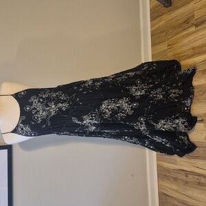 Free People Black and White Floral Maxi Dress